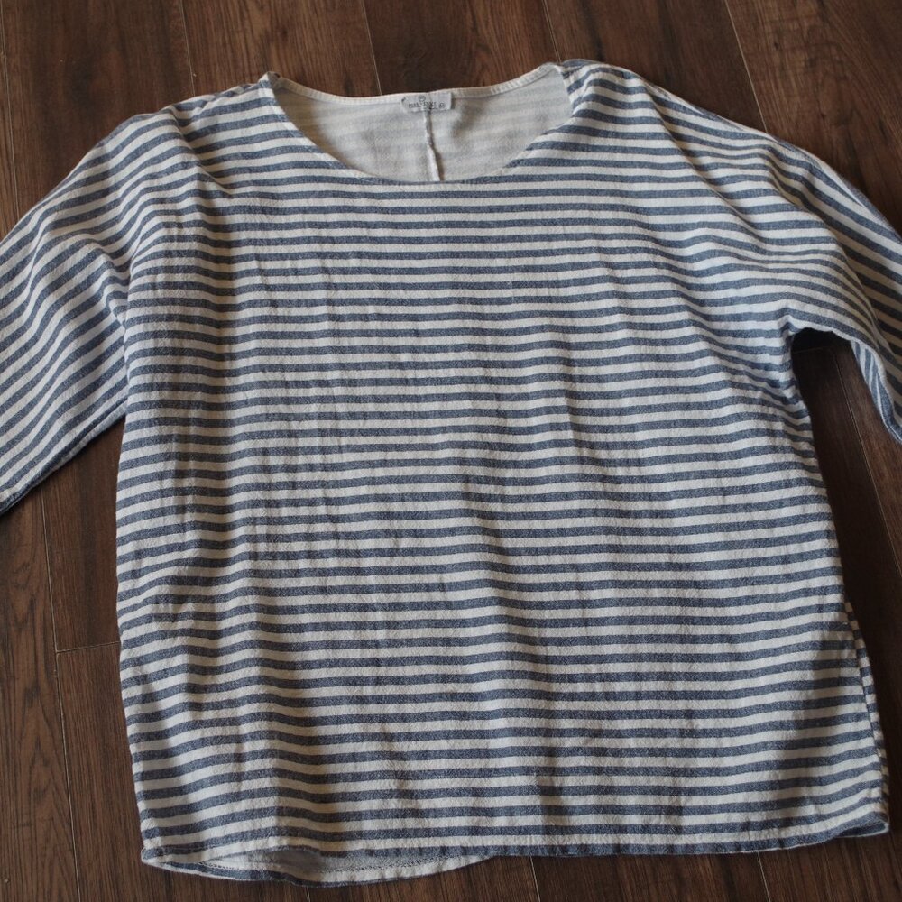 Stripped Linen Ladies Blouse By Pure Venice